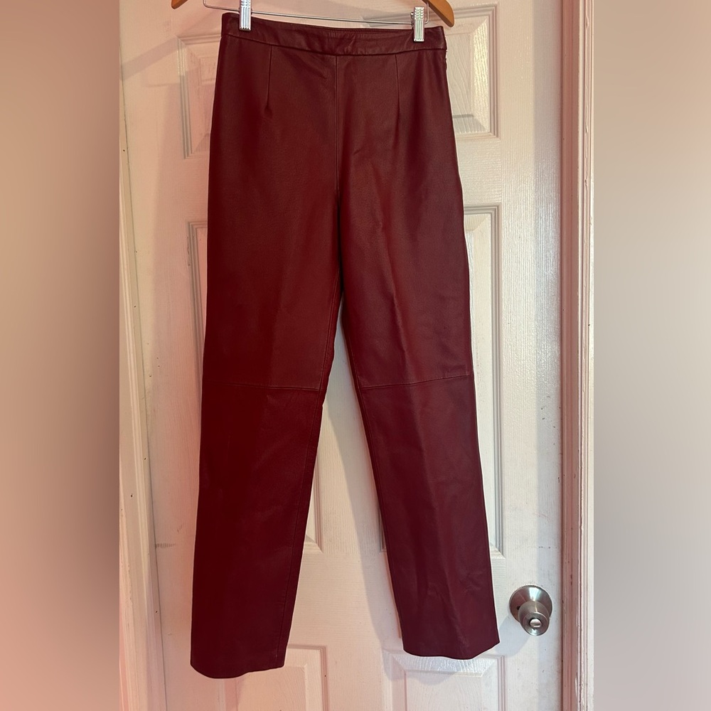 Vintage Clio 100% leather pants women's